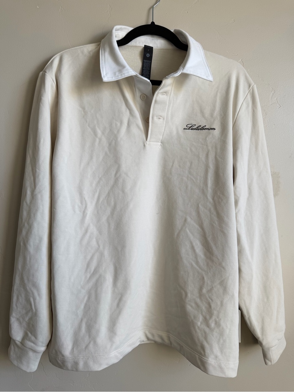 Men’s Lululemon Long Sleeve Embroidered Rugby Tee Size Small ***